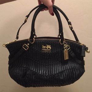 Like new Coach gathered ruched Satchel Bag